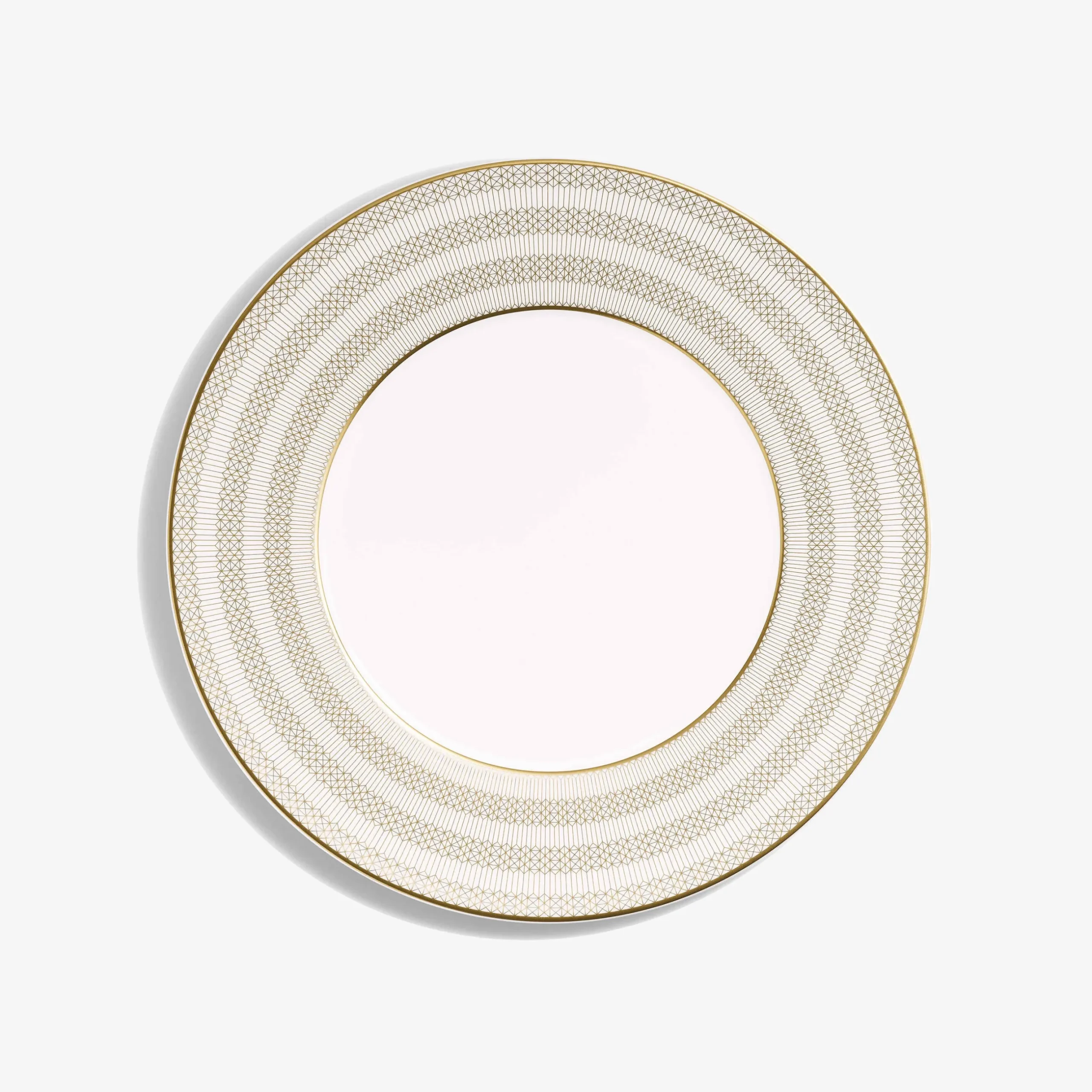 Assiettes-Baccarat Assiettes à Diner Arcadia Or et Platine x2