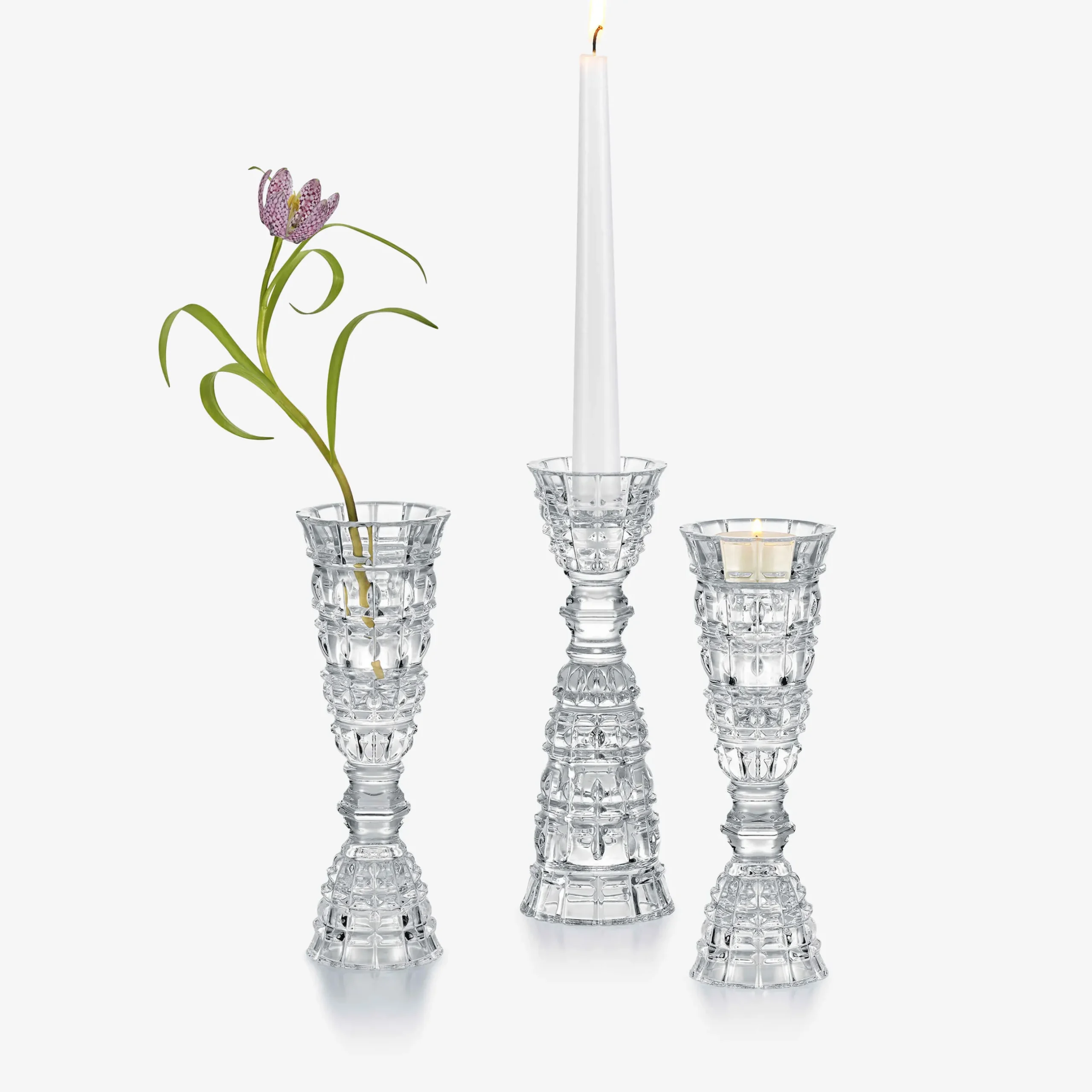 Photophores Et Bougeoirs|Vases-Baccarat Bougeoir New Antique Mirage Dual