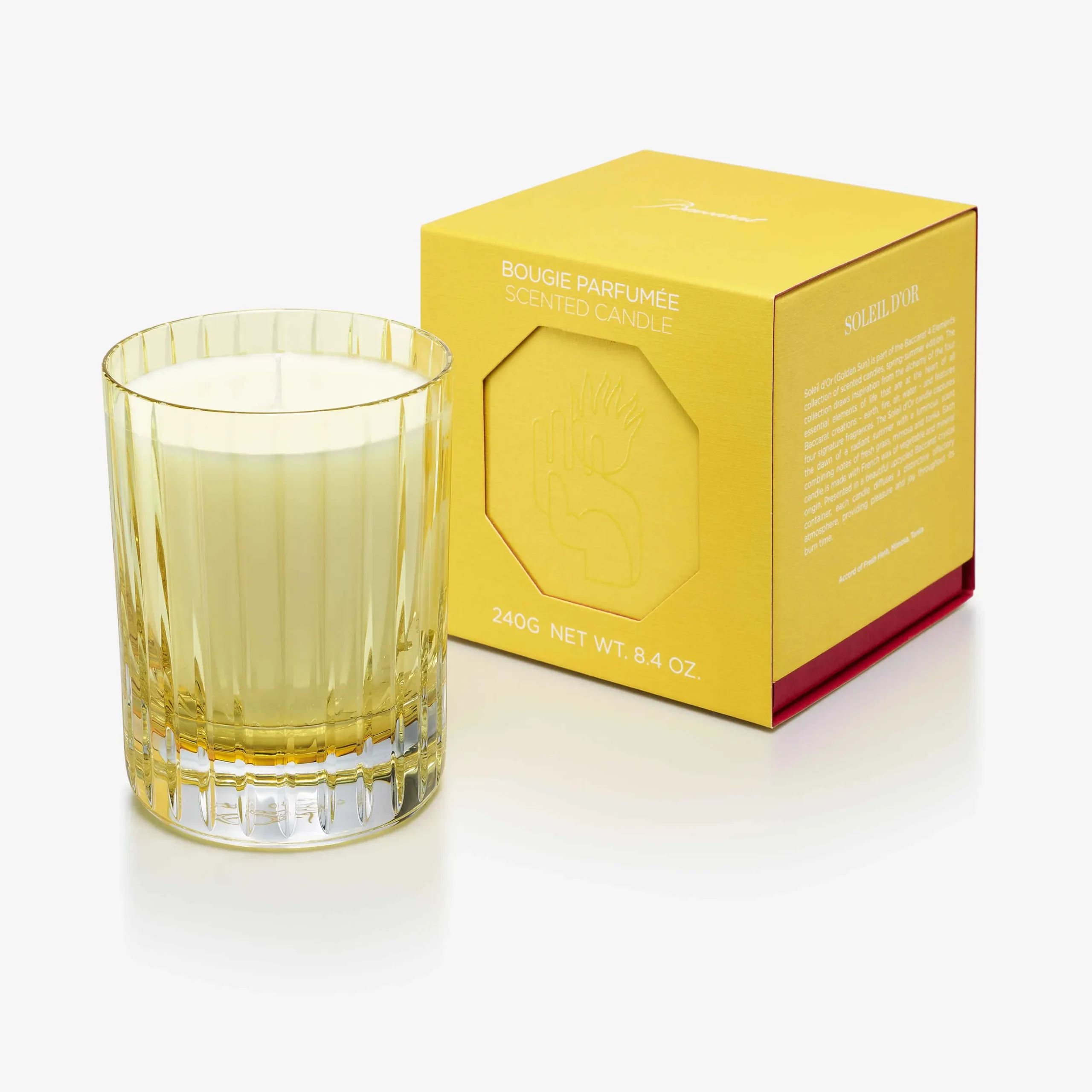 Bougies Parfumées|Photophores Et Bougeoirs-Baccarat Bougie Parfumée 4 Éléments Soleil D'Or