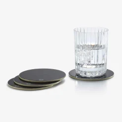 Plateaux Et Dessous De Verre-Baccarat Dessous de verre Octogone Noir