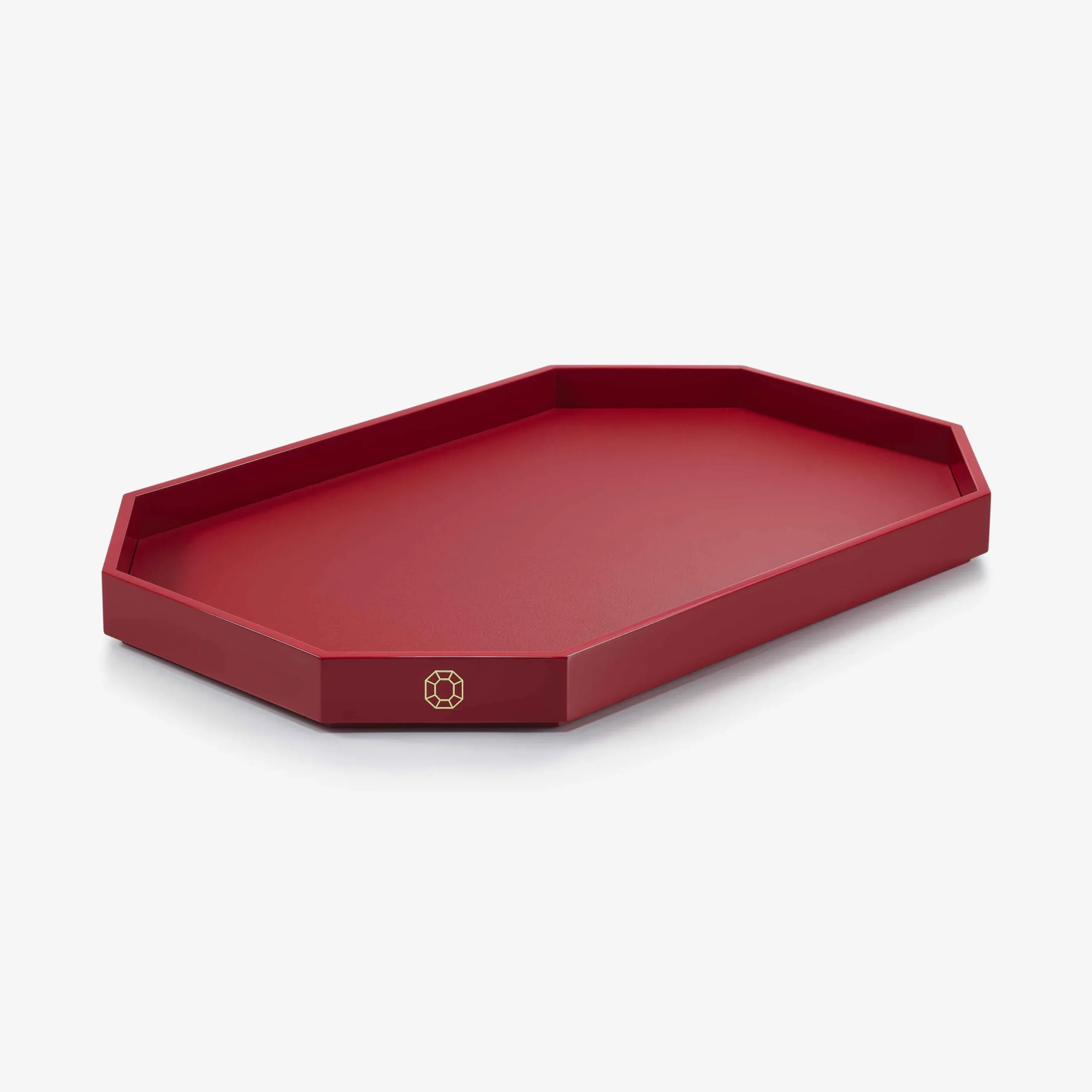 Accessoires De Bureau|Accessoires-Baccarat Plateau Octogone L Rouge