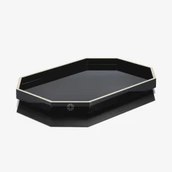 Plateaux Et Dessous De Verre-Baccarat Plateau Octogone L Noir