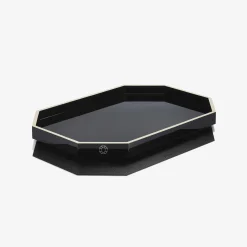 Plateaux Et Dessous De Verre-Baccarat Plateau Octogone M Noir