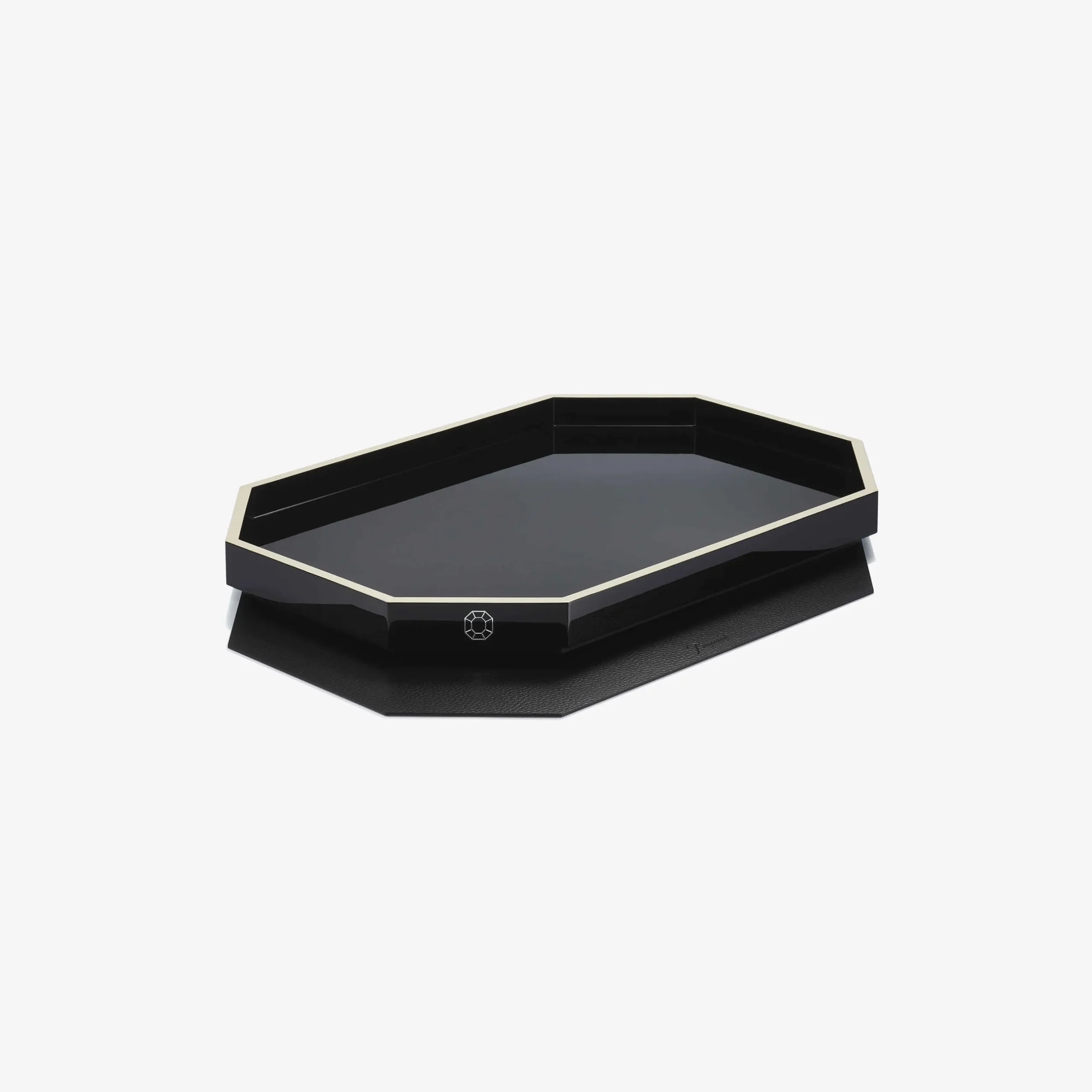 Plateaux Et Dessous De Verre-Baccarat Plateau Octogone S Noir