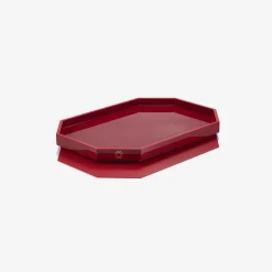 Accessoires De Bureau|Accessoires-Baccarat Plateau Octogone S Rouge