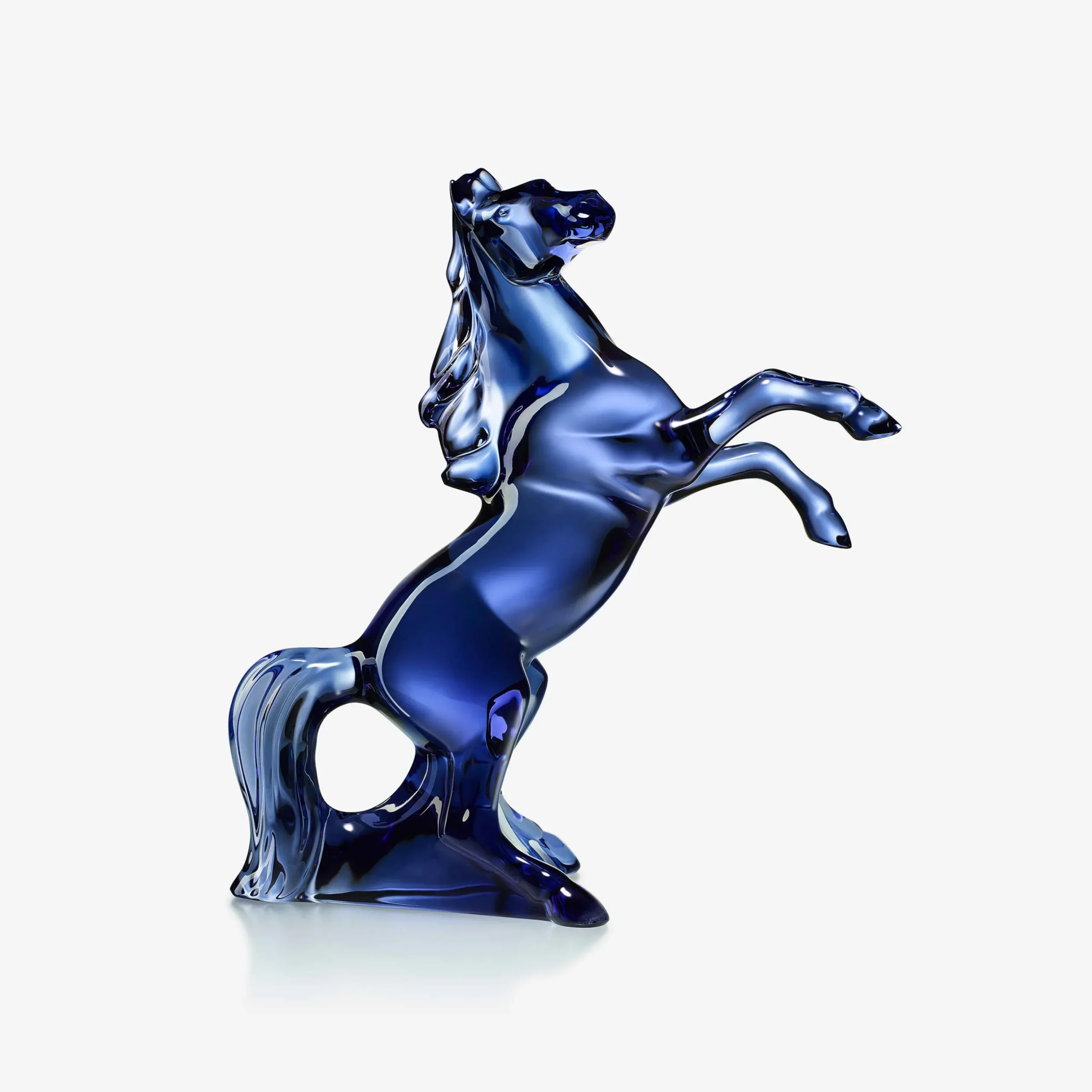 Sculptures Animalières Et Prestige-Baccarat Sculpture Cheval Marengo Bleu Nuit