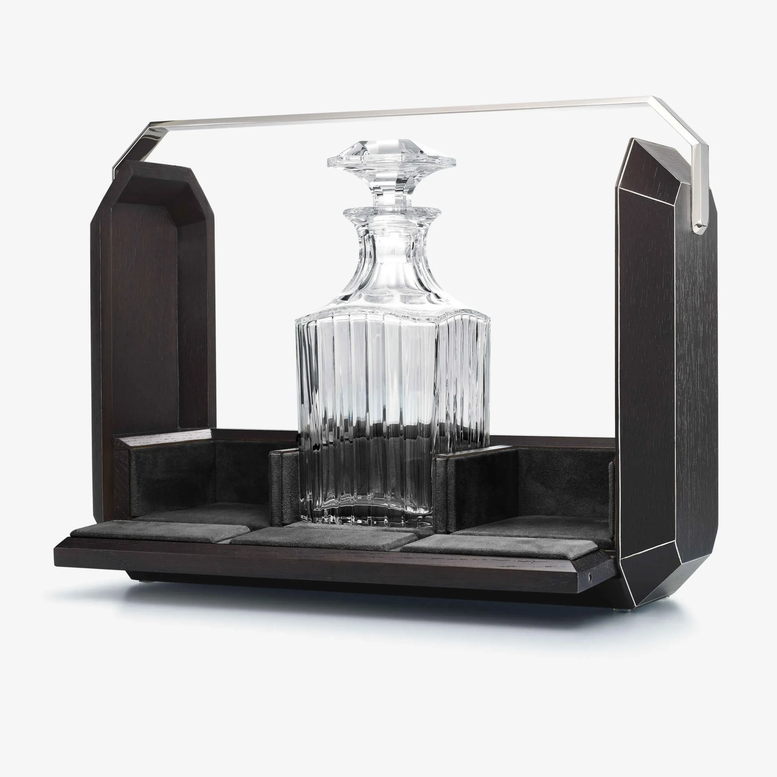 Accessoires-Baccarat Tantalus Octogone Chêne Noir