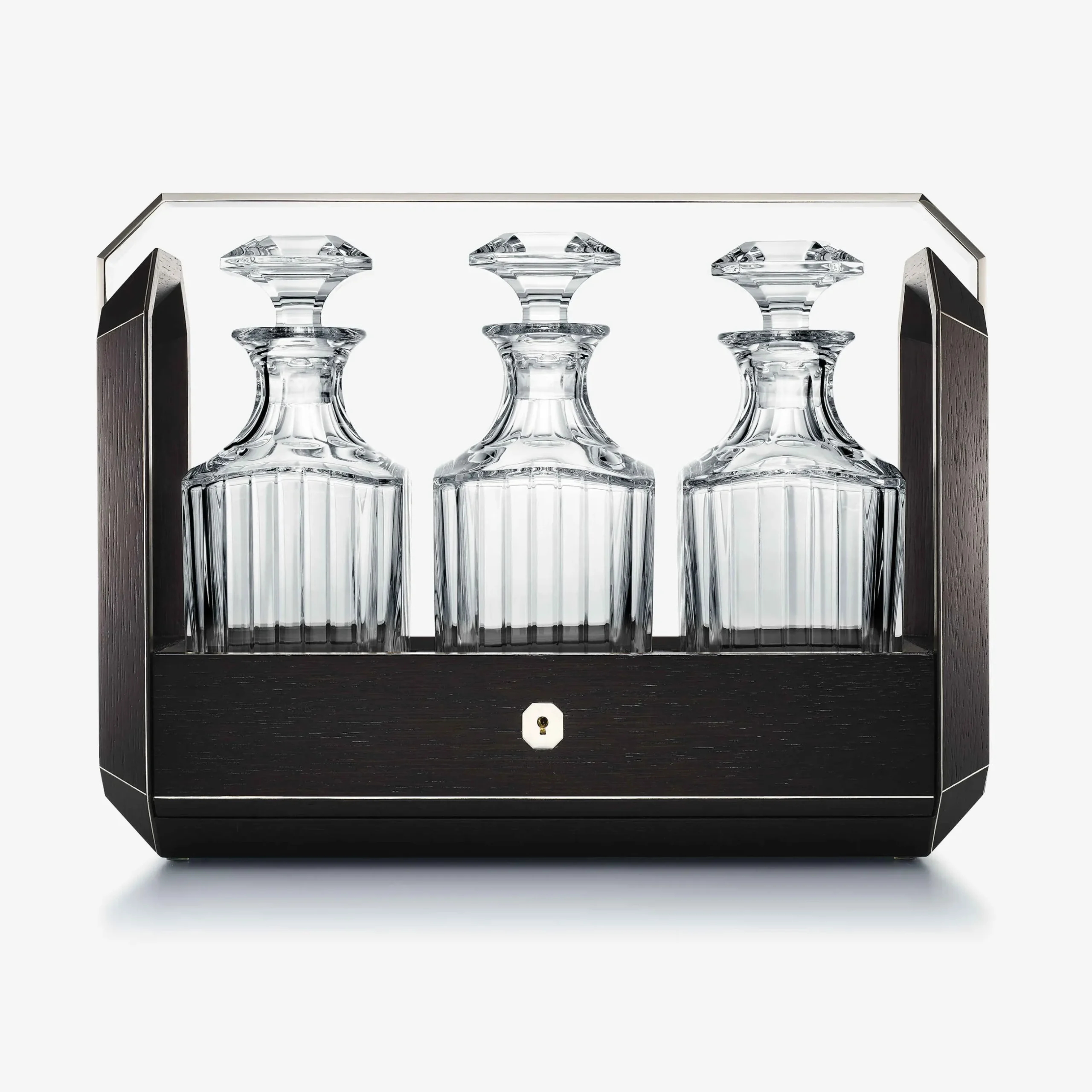 Accessoires-Baccarat Tantalus Octogone Chêne Noir
