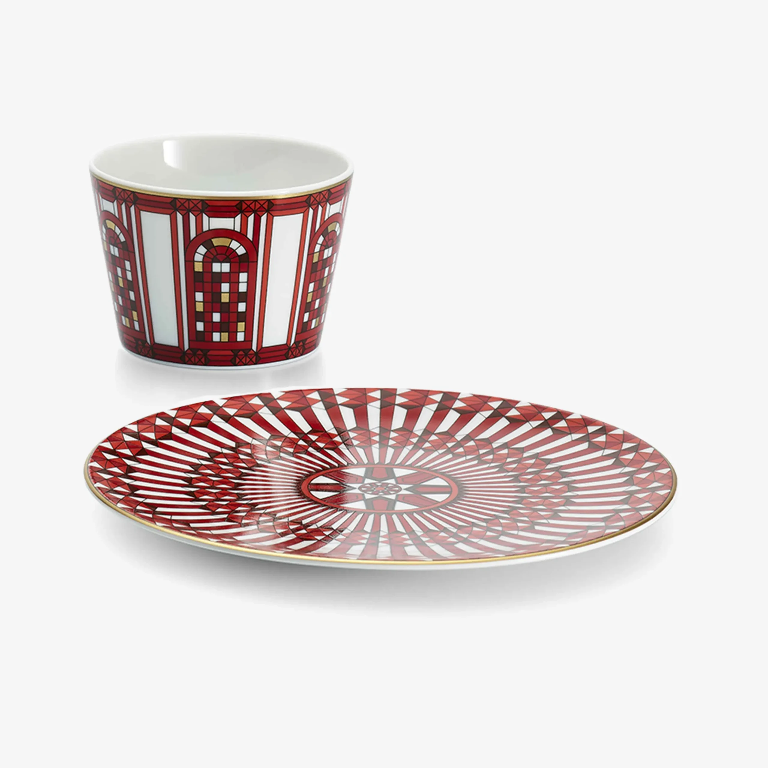 Assiettes-Baccarat Timbale & Assiette Arcadia Rouges | France