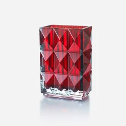 Vases-Baccarat Vase Louxor Rectangulaire Rouge